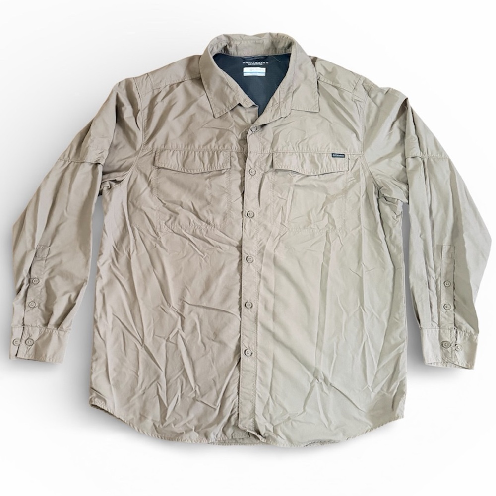 Columbia Omni-Shade Men’s Long Sleeve Button Down Shirt Outdoor Fishing Hiking